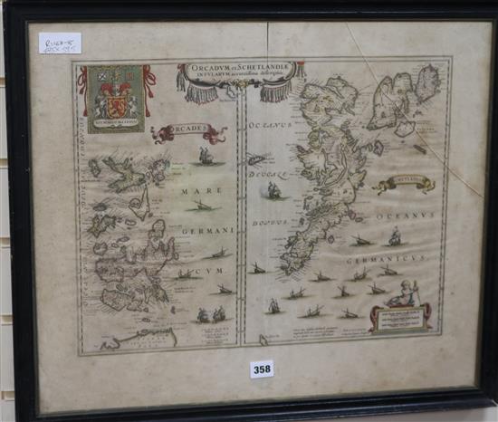 Jansson Map of Orcadum et Schetlandiae (Orkney and Shetland Isles), 49 x 59cm